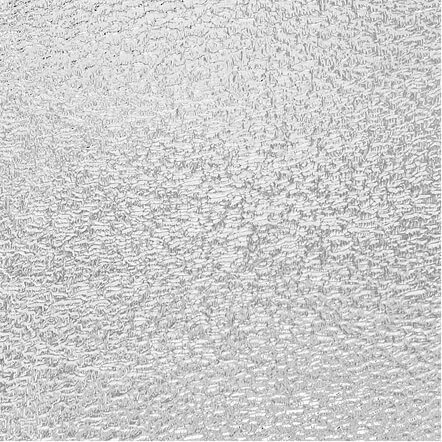 Close up texture of granite glass used in replacement windows with a dense frosted pattern that provides enhanced privacy while diffusing natural light. The decorative privacy glass features a subtle stone like appearance often used in bathrooms and entry doors.